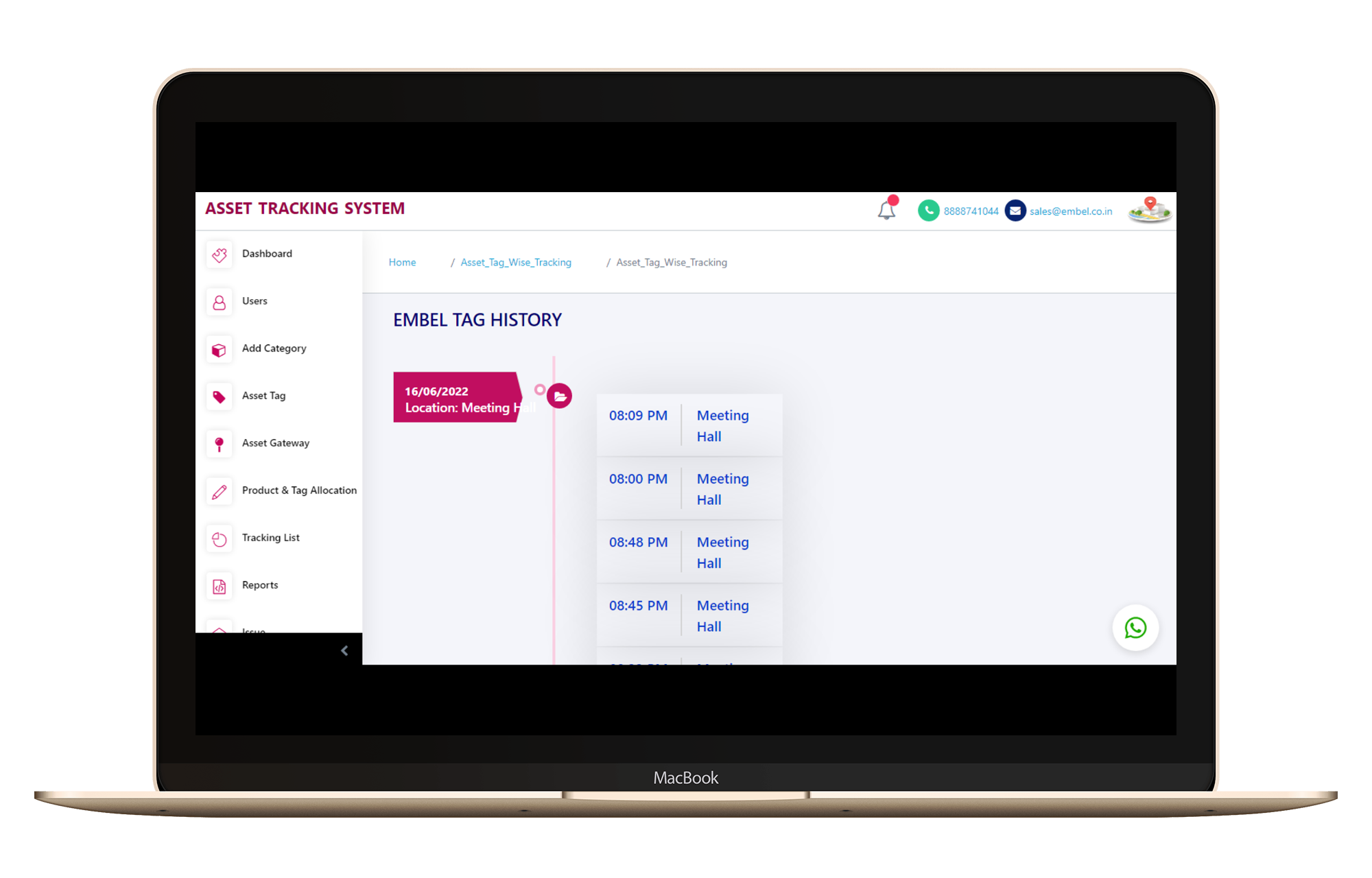Asset-Tag History